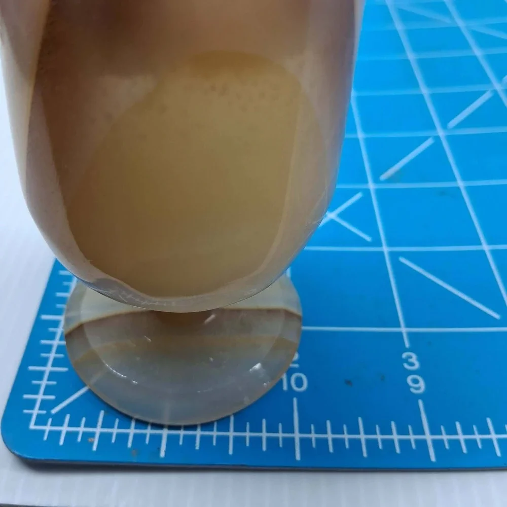 Vintage‎ Natural Banded Onyx Marble Mini Goblet Cordial Shot Glass Set of 4